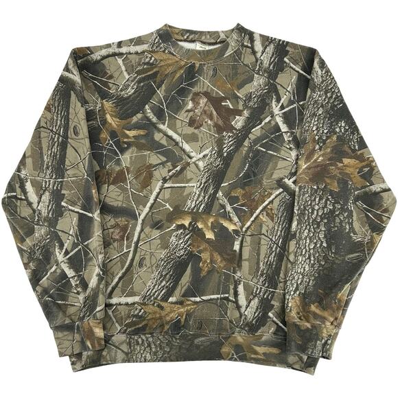 liberty Other - VTG Mens Liberty Realtree Hardwoods AOP Camo Fleece Blank Crewneck Sweatshirt~ L